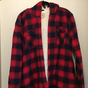 Boston Traders plaid jacket.